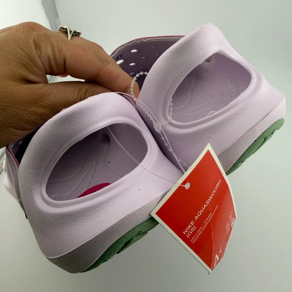 Nike Aquaswoosh GS 4Y Purple New Water Shoes Clogs FN0740-500